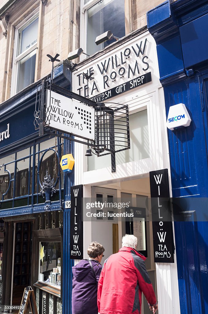Willow Tea Room entrance, Buchanan Street, Glasgow, UK