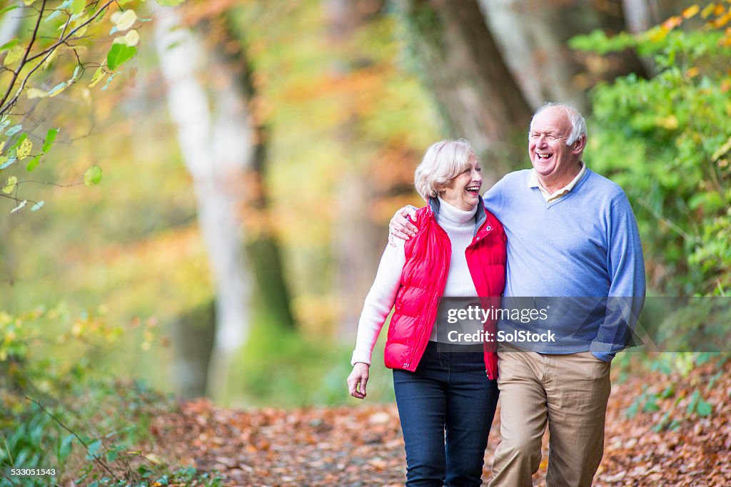Senior Couple in the Woods