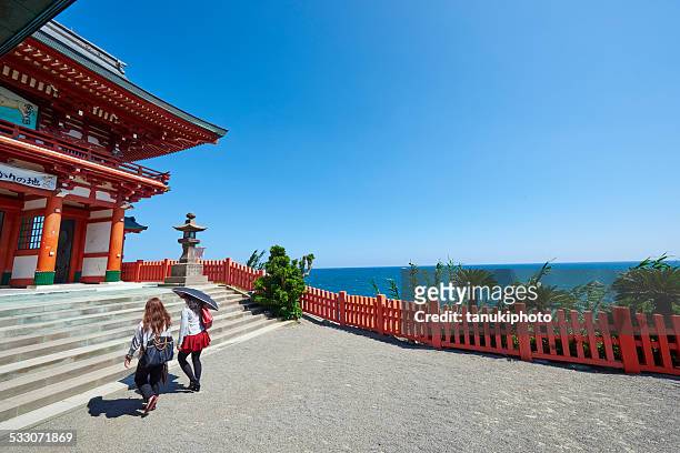 visiting udo shrine - miyazaki prefecture stock pictures, royalty-free photos & images