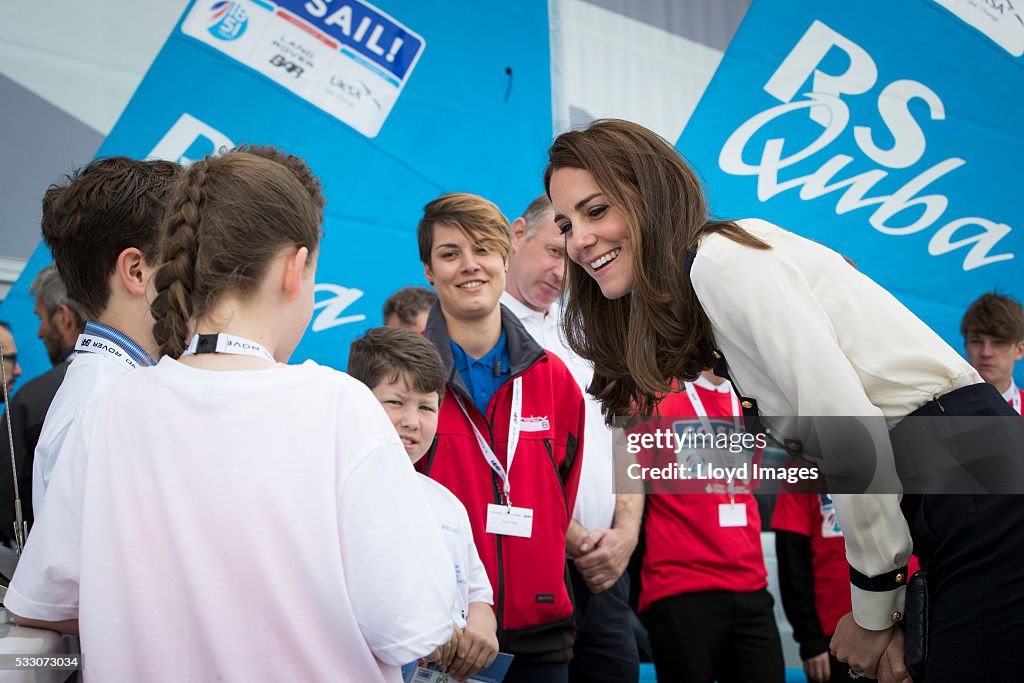 The Duchess Of Cambridge Visits Land Rover BAR