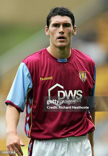 Gareth Barry of Villa in action during the pre-season friendly match between Wolverhampton Wanderers and Aston Villa at Molineux, July 30, 2005 in...