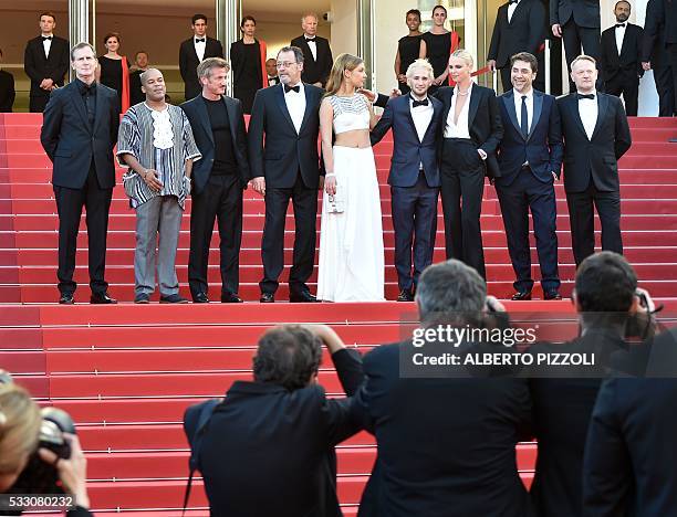 Producer Matt Palmieri, US actor Zubin Cooper, US actor and director Sean Penn, French actor Jean Reno, French actress Adele Exarchopoulos, Sean...