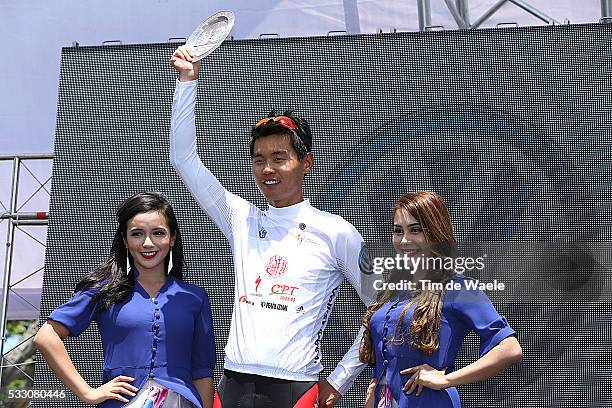 21th Tour Langkawi 2015/ Stage 2 Podium/ WANG Meiyin / Best Asian Jersey Celebration Joie Vreugde/ Sungai Petani - Georgetown / Ronde etape rit/...