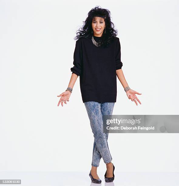 Deborah Feingold/Corbis via Getty Images) Singer Ofra Haza in Black Sweater