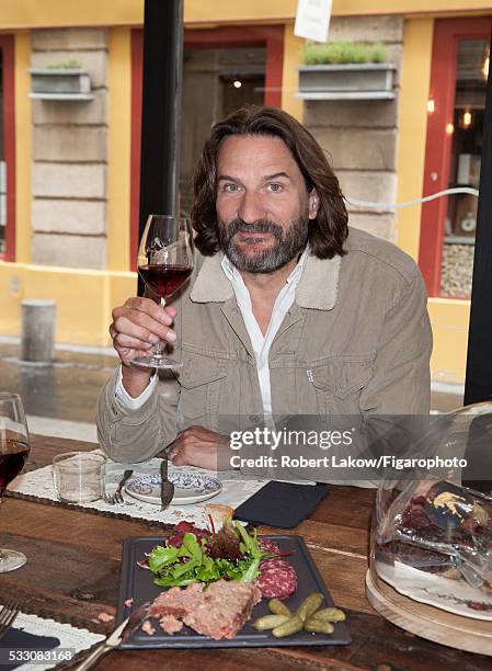 Writer and TV presenter Frederic Beigbeder is photographed for Madame Figaro on April 29, 2016 in Paris, France. CREDIT MUST READ: Robert...