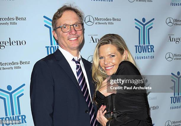 Actress Christina Simpkins and Producer Jim Burke attends the Tower Cancer Research Foundation's Tower Of Hope Gala at The Beverly Hilton Hotel on...