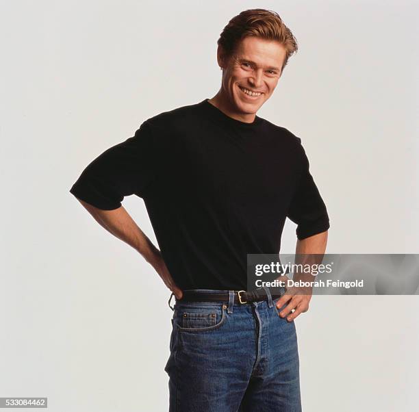 Deborah Feingold/Corbis via Getty Images) Actor Willem Dafoe in Black T-shirt