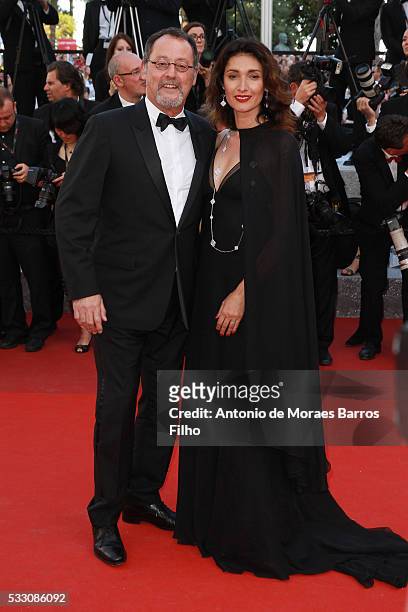 Jean Reno, Zofia Borucka attend "The Last Face" premier during The 69th Annual Cannes Film Festival on May 20, 2016 in Cannes, .