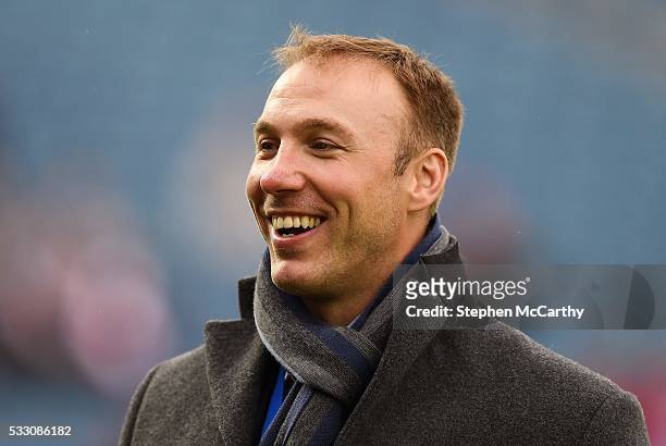 Dublin , Ireland - 20 May 2016; Former Ulster player Stephen Ferris ahead of the Guinness PRO12 Play-off match between Leinster and Ulster at the RDS...