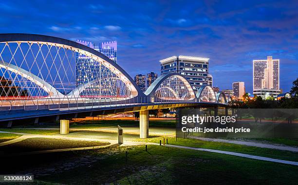 west 7th street bridge, fort worth, texas, america - texas stock pictures, royalty-free photos & images