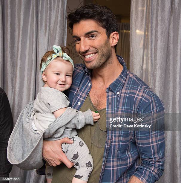 Justin Baldoni and Daughter Maiya Grace Baldoni attend AOL Build Presents: "Jane The Virgin" at AOL Studios In New York on May 20, 2016 in New York...