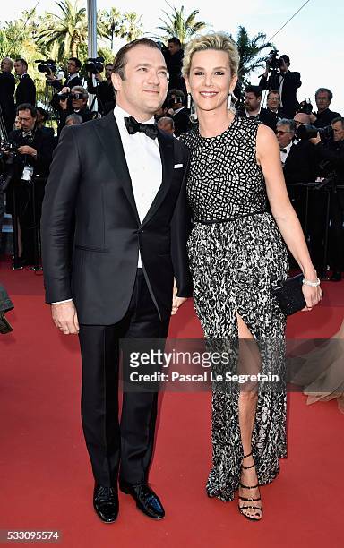 Renaud Capucon and Laurence Ferrari attend "The Last Face" Premiere during the 69th annual Cannes Film Festival at the Palais des Festivals on May...