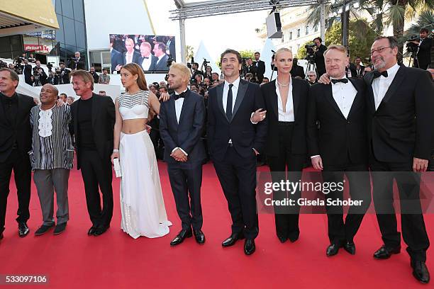 Producer Matt Palmieri, actor Zubin Cooper, Dylan Frances, director Sean Penn, actress Adele Exarchopoulos, , Hopper Jack Penn, actor Javier Bardem,...