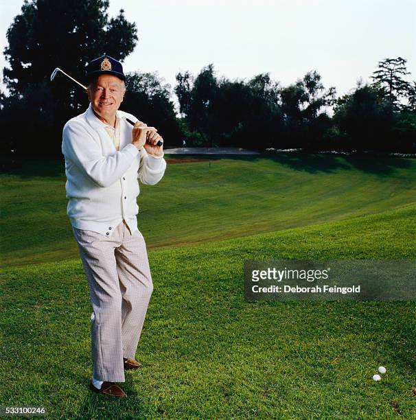Deborah Feingold/Corbis via Getty Images) Bob Hope Playing Golf