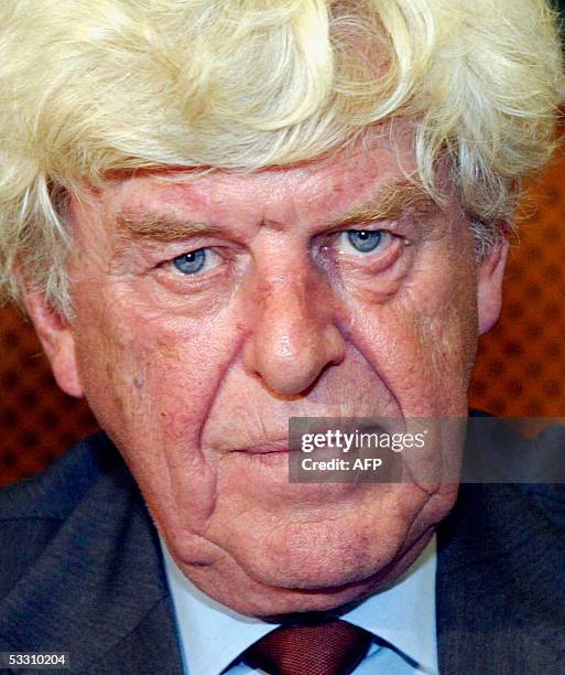 In this file photo released July 31 Dutch Wim Duisenberg, the first president of the European Central Bank looks on September 10, 2003 at the...