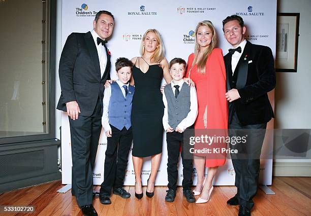 David Walliams, Ellie Goulding,Holly Candy & Nick Candy with the 2 boys Seb Goold & his brother Ben hosted evening of fundraising at the Tower of...