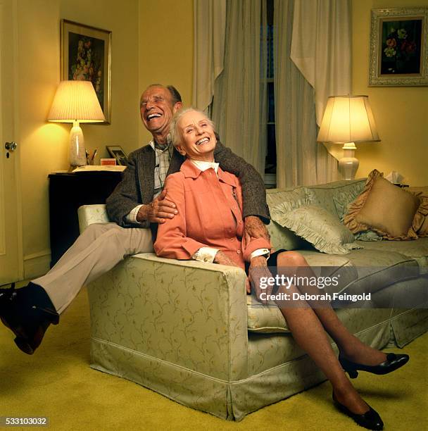 Deborah Feingold/Corbis via Getty Images) Jessica Tandy at Home with Husband Hume Cronyn