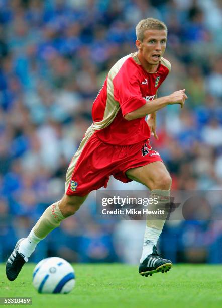 Gary O'Neil of Portsmouth in action during the pre-season friendly between Portsmouth and Internazionale on July 31, 2005 at Fratton Park in...