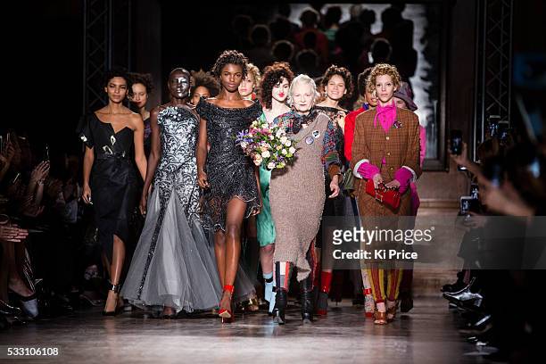 Vivienne Westwood AW16 catwalk on day 3 of London Fashion week on 21st February 2016.