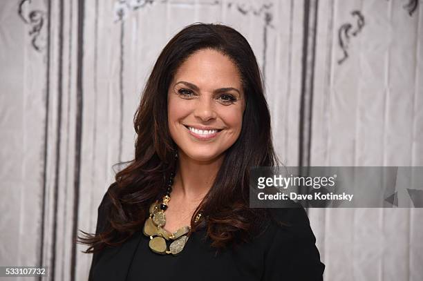 Broadcast journalist and executive producer Soledad O'Brien discusses "The War Comes Home - The New Battlefront" at AOL Studios In New York on May...