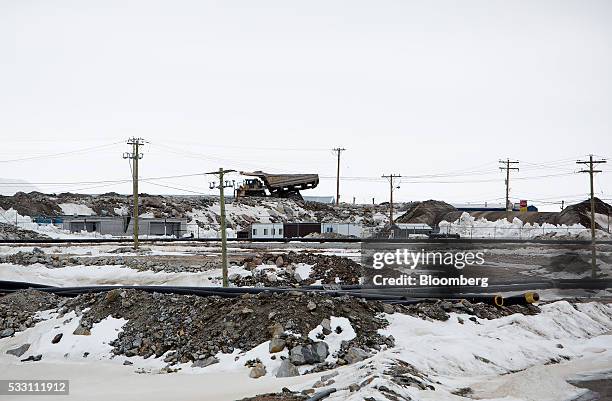 The Diavik Diamond Mine, owned by Rio Tinto Plc and Dominion Diamond Corp., stands in the North Slave Region of the Northwest Territories, Canada, on...