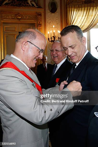 Legion of Honor's Grand Chancellor General Jean-Louis Georgelin, Doctor Gordon "Nick" Mueller and Actor Tom Hanks attend Tom Hanks, Tom Brokaw &...