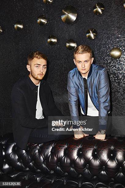 Duo Disclosure (Guy Lawrence and Howard Lawrence are photographed on October 17, 2015 at the Standard in New York City.