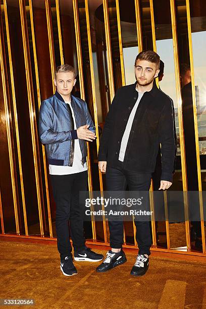 Duo Disclosure (Guy Lawrence and Howard Lawrence are photographed on October 17, 2015 at the Standard in New York City.