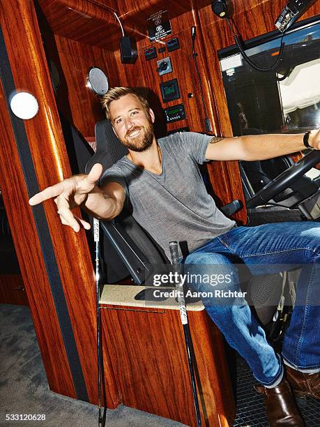 Charles Kelley of Lady Antebellum is photographed for Golf Digest in August 2015 at the Xfinity Theater in Hartford, Connecticut. PUBLISHED IMAGE.