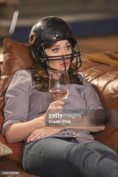 Zooey Deschanel in part two of the special one-hour Jeff Day/Helmet episode of NEW GIRL airing Tuesday, April 19 on FOX.