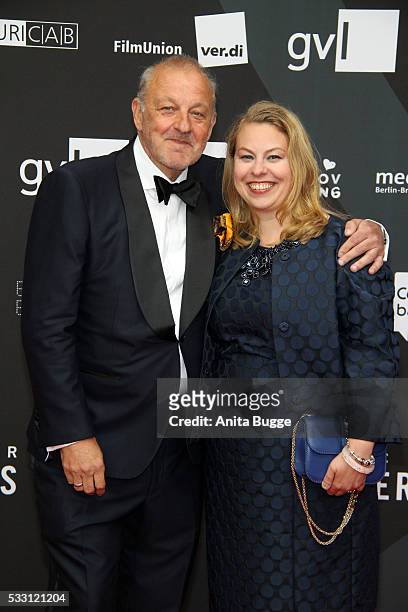 Leonard Lansink and Maren Muntenbeck attend the Deutscher Schauspielerpreis 2016 at Zoo Palast on May 20, 2016 in Berlin, Germany.