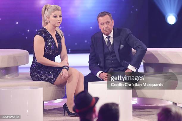 Beatrice Egli and Roland Kaiser perform on stage during the taping of the tv show 'Beatrice Egli - Die grosse Show der Traeume' on May 20, 2016 in...