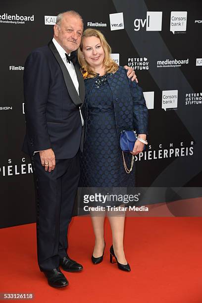 Leonard Lansink and his wife Maren Muntenbeck attend the Deutscher Schauspielerpreis 2016 on May 20, 2016 in Berlin, Germany.
