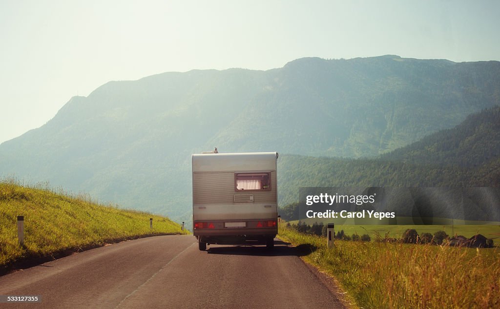 Caravan on the road