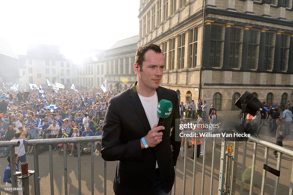 KAA Gent celebrates the Jupiler Pro League title