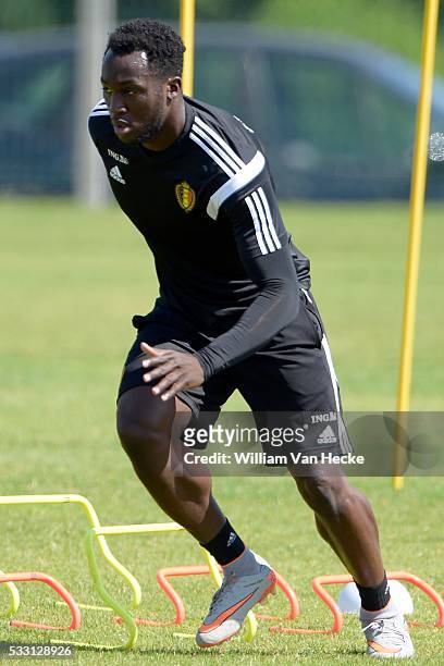 Lukaku Romelu of Everton FC pictured during a training session of the National Soccer Team of Belgium as part of the training camp prior to the...