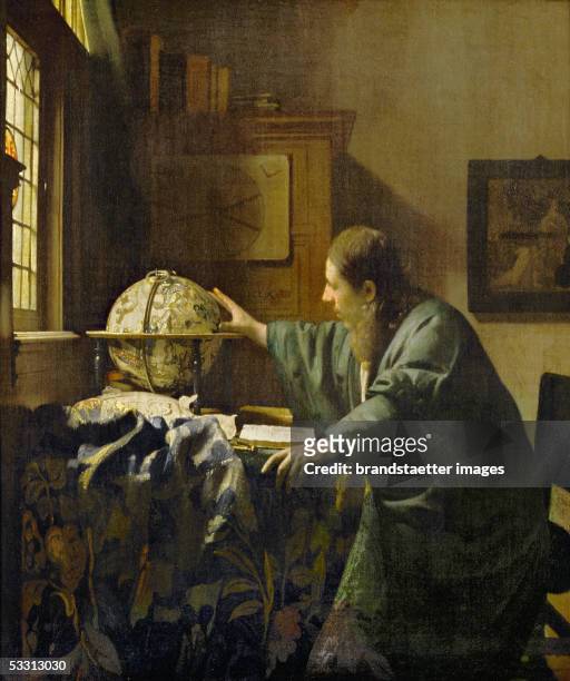 The Astronomer' by Dutch painter Johannes Vermeer. Oil on canvas, 1668. 51,5 x 45,5 cm. RF 1983-28. [Der Astronom. Gemaelde. 1668]