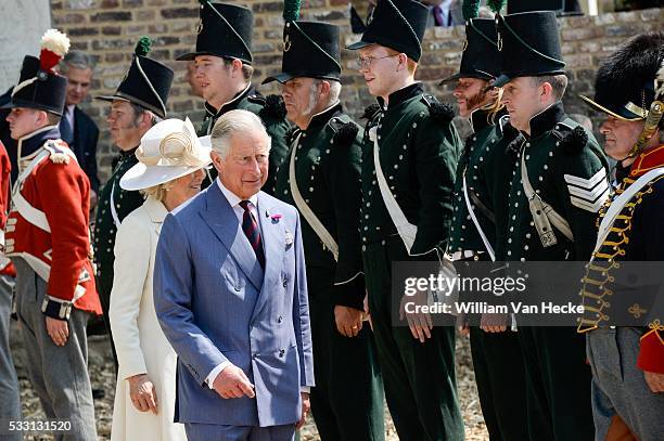 - Bicentenaire de la bataille de Waterloo: la Princesse Astrid assiste à l'inauguration de la Ferme d'Hougoumont en présence du Prince de Galles et...