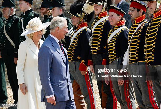 - Bicentenaire de la bataille de Waterloo: la Princesse Astrid assiste à l'inauguration de la Ferme d'Hougoumont en présence du Prince de Galles et...