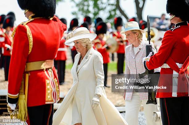 - Bicentenaire de la bataille de Waterloo: la Princesse Astrid assiste à l'inauguration de la Ferme d'Hougoumont en présence du Prince de Galles et...