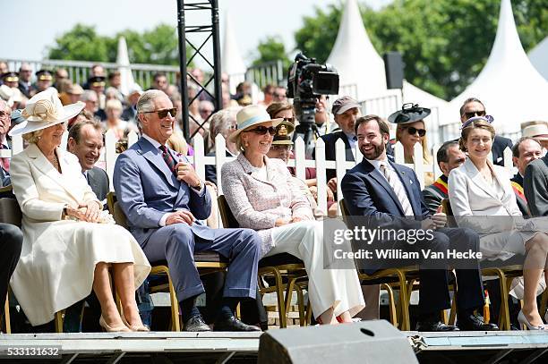 - Bicentenaire de la bataille de Waterloo: la Princesse Astrid assiste à l'inauguration de la Ferme d'Hougoumont en présence du Prince de Galles et...