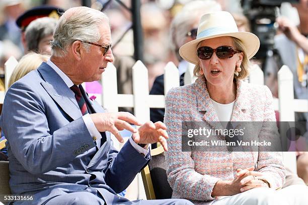 - Bicentenaire de la bataille de Waterloo: la Princesse Astrid assiste à l'inauguration de la Ferme d'Hougoumont en présence du Prince de Galles et...