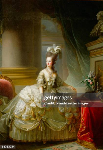 Marie Antoinette, Archduchess of Austria, Queen of France, Daughter of Maria Theresia. Canvas by Elisabeth-Louise Vigee-Le Brun. [Marie Antoinette,...