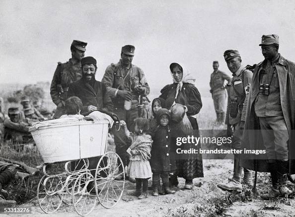 Gi Jew Galician Jew with his wife and five children, one in a baby carriage ...