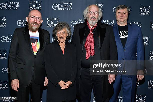 Liberty Science Center President and CEO, Paul Hoffman with Genius Award Honorees, Physicist Kip Thorne, Professor Ellen Langer, and Paleontologist...