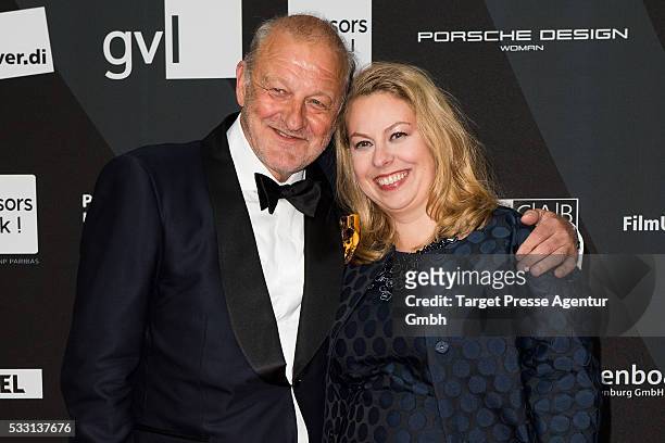 Leonard Lansink and his wife Maren Muntenbeck during the Deutscher Schauspielerpreis on May 20, 2016 in Berlin, Germany.