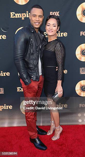 Actor Trai Byers and wife actress Grace Gealey attend the "Empire" FYC ATAS event at the Zanuck Theater at 20th Century Fox Lot on May 20, 2016 in...