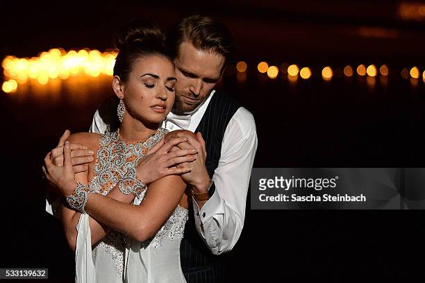 Julius Brink and Ekaterina Leonova perform on stage during the 10th show of the television competition 'Let's Dance' at Coloneum on May 20, 2016 in...
