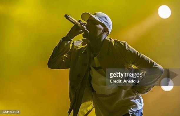 American singer Chris Brown performs during the 15th International Mawazine Music festival at OLM Souissi concert area, in Rabat, Morocco on May 20,...