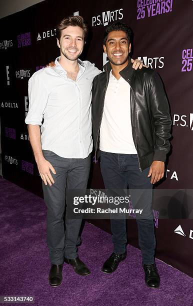 Actors Roberto Aguire and Ritesh Rajan attend the pARTy! - celebrating 25 years of P.S. ARTS on May 20, 2016 in Los Angeles, California.